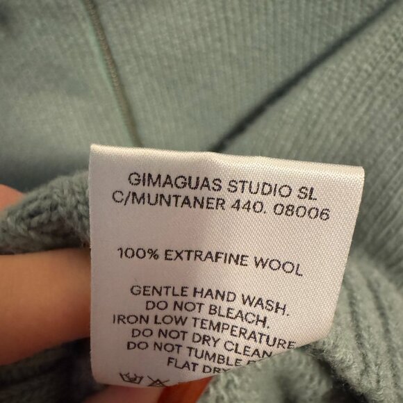 Gimaguas Runner Jumper/Cardigan Sweater Size Medium, Teal/Light Blue - Picture 4 of 5